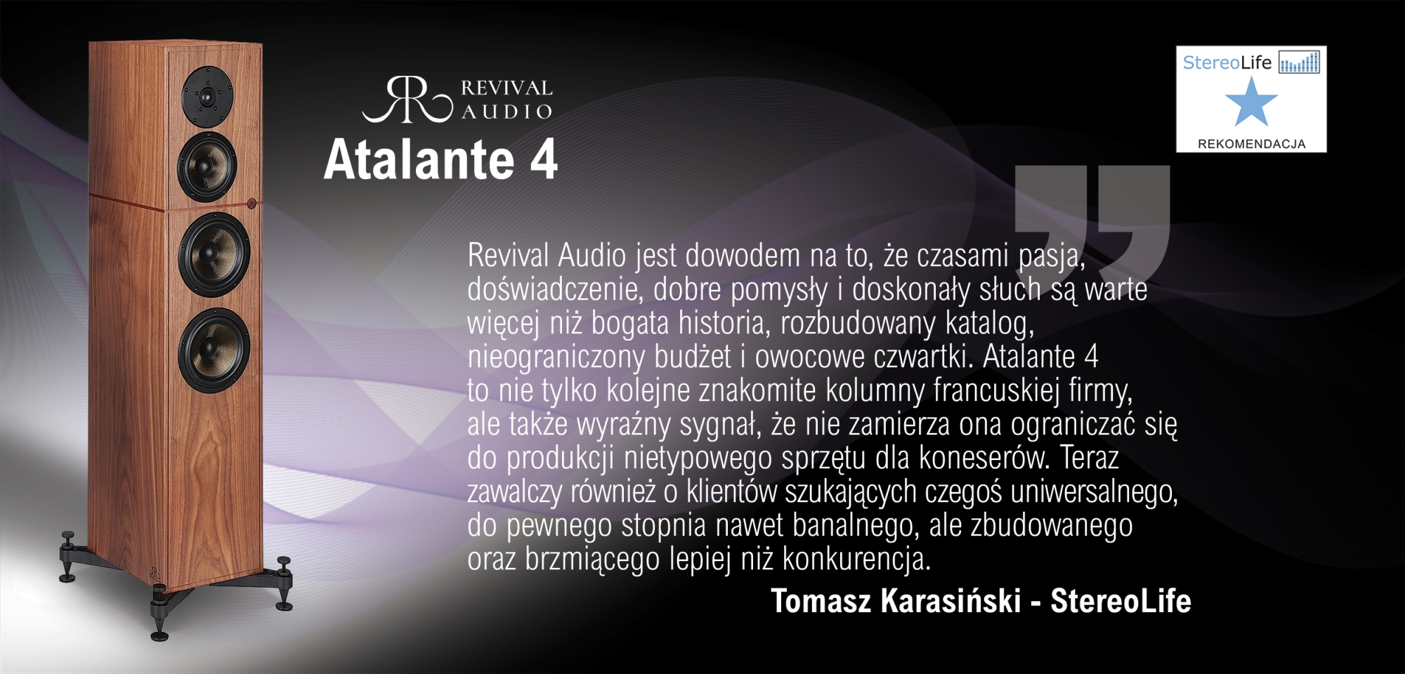 Recenzja i nagroda Revival Audio Atalante 4 - StereoLife