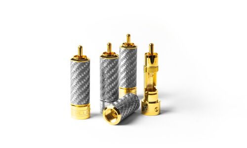 TCI True-Plug™ White GF Gold plated Locking RCA (4 szt.)