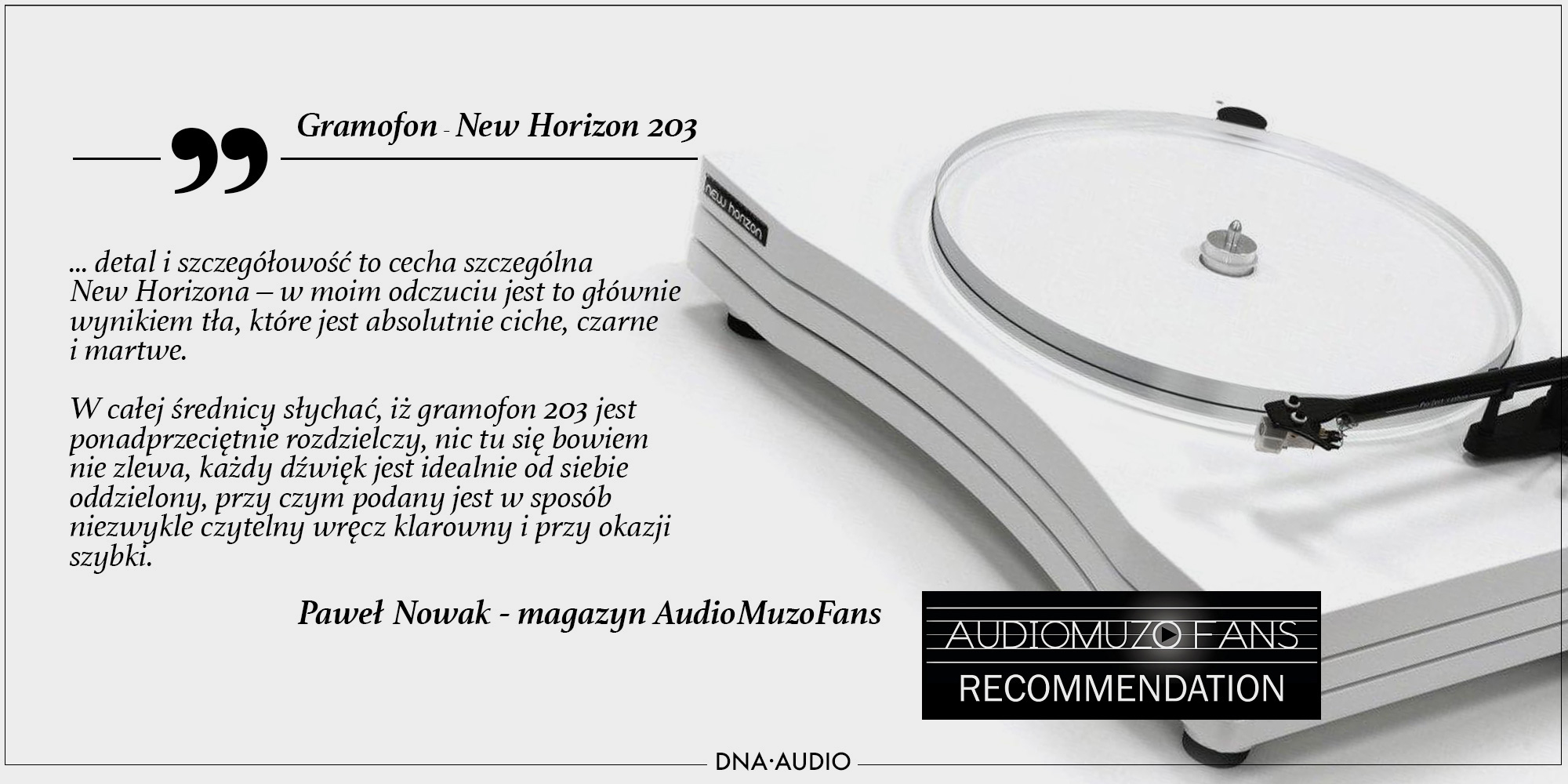 Recenzja i nagroda New Horizon Audio 203 - Portal Audiomuzofans