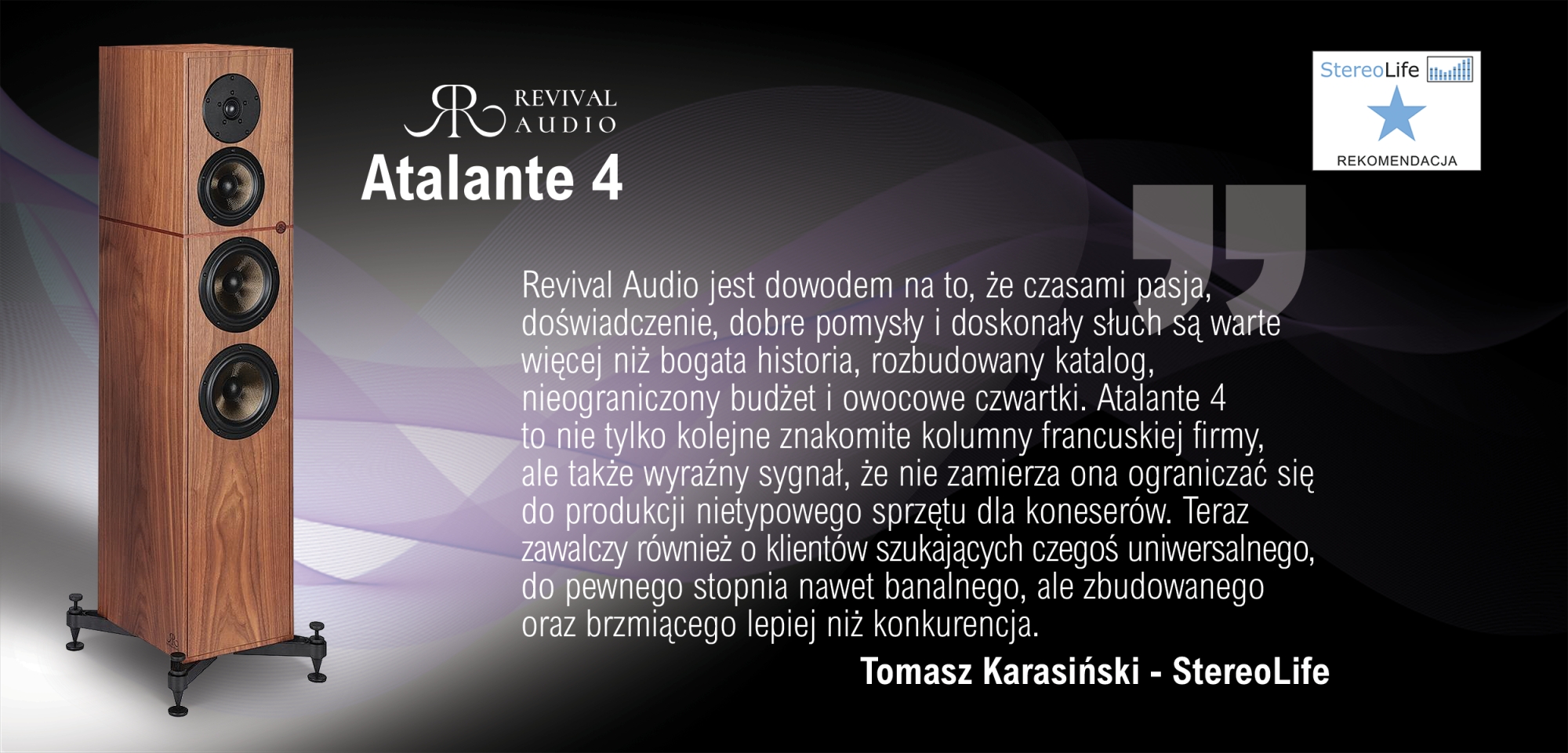 Recenzja i nagroda Revival Audio Atalante 4 - Portal StereoLife