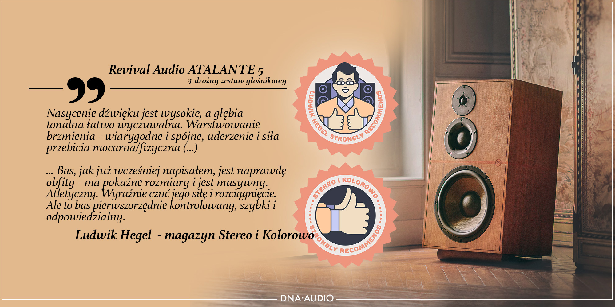 Recenzja i podwójna nagroda Revival Audio Atalante 5 - Portal Stereo i Kolorowo